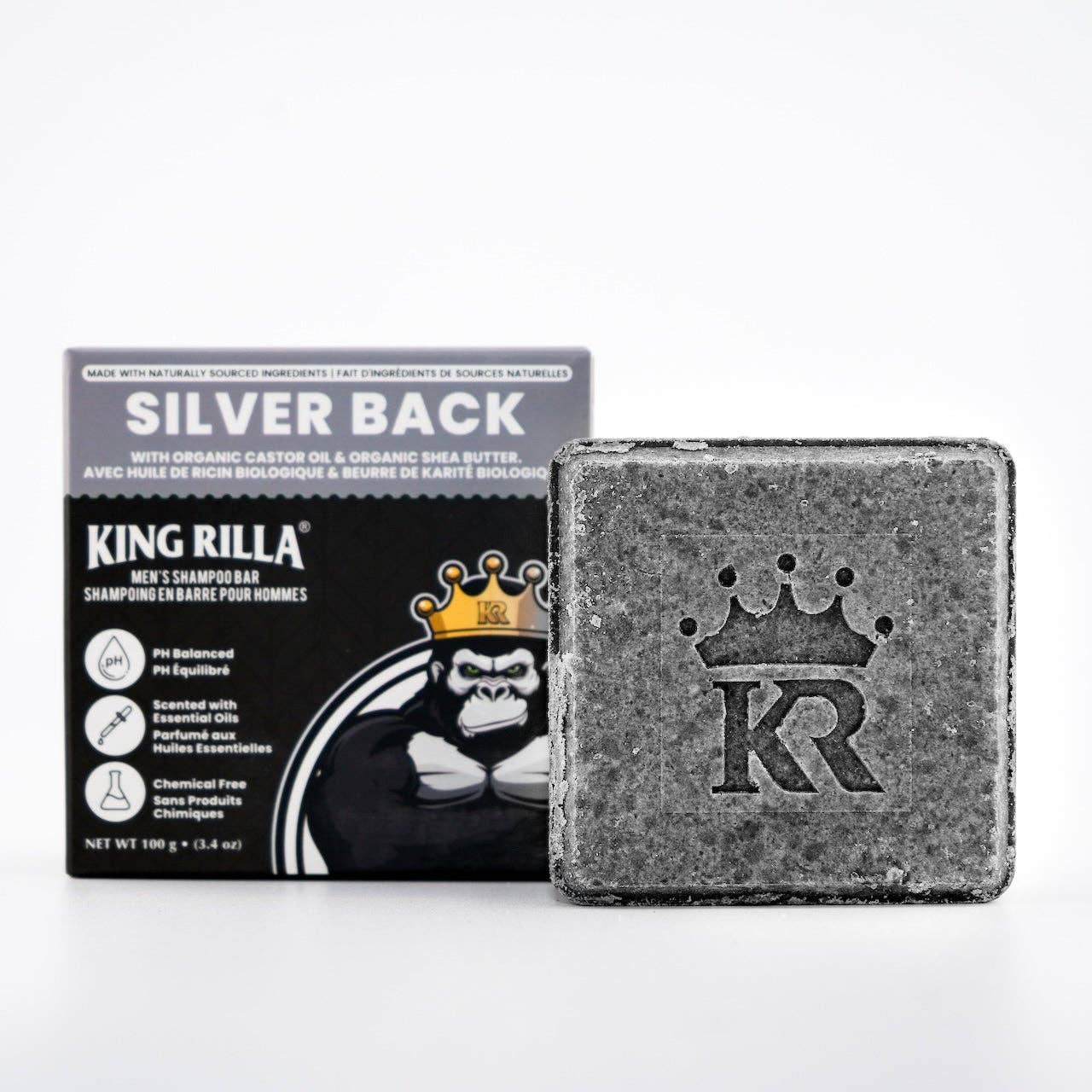 King Rilla - Wholesale Shampoo Puck/Solid Shampoo - Silver Back Shampoo bar - Essential Oils, pH-balanced0