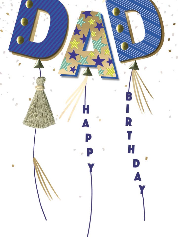 Dad - Balloons - Champagne - Second Nature for wholesale by Second Nature Ltd
