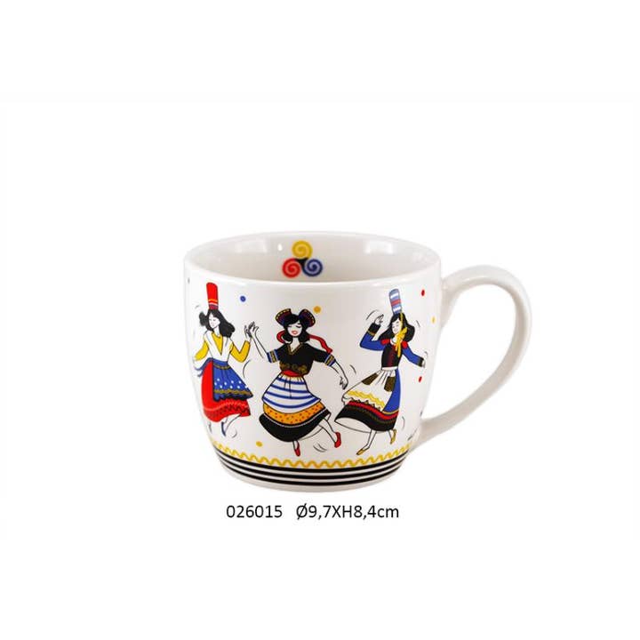 Faye - Wholesale Decorative Plate/Dish/Bowl - Breakfast 'Madenn' Ø9.7 X H.8.4 / 380 ml