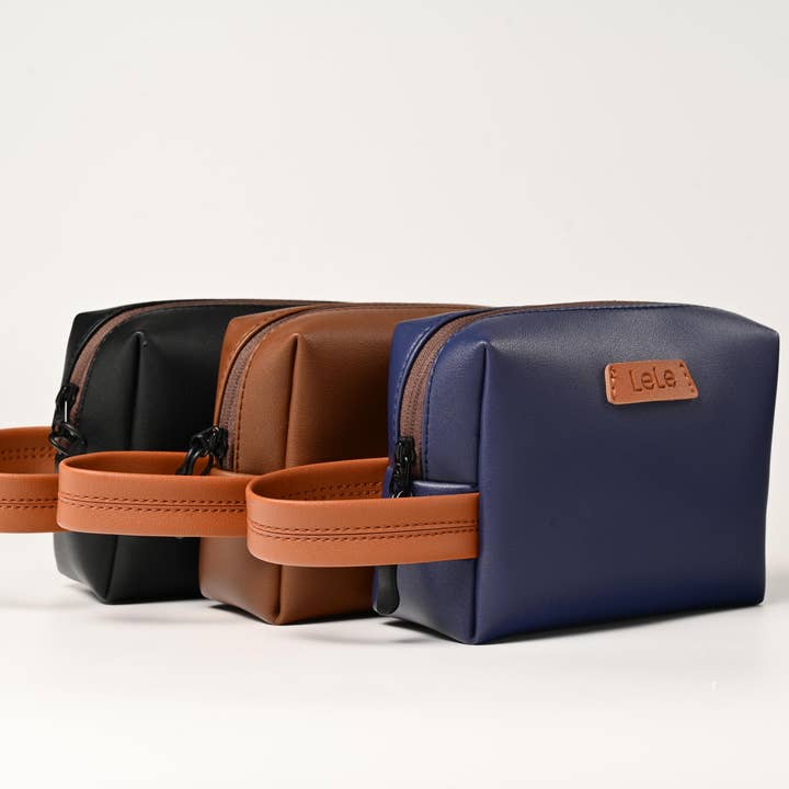 Box Organizer Pouch/Clutch Vegan Leather by LELE for wholesale by Auxilium Curations, LLC