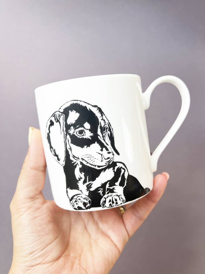 Dachshund Mug for wholesale by Penguin Ink