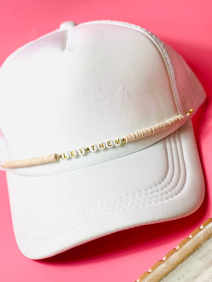 Let Them Trucker Hat Beaded Chain for wholesale by ShannAgains Jewels