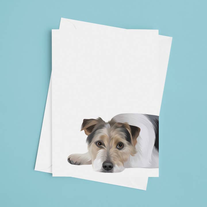 Jack Russell card for wholesale by No-en designs