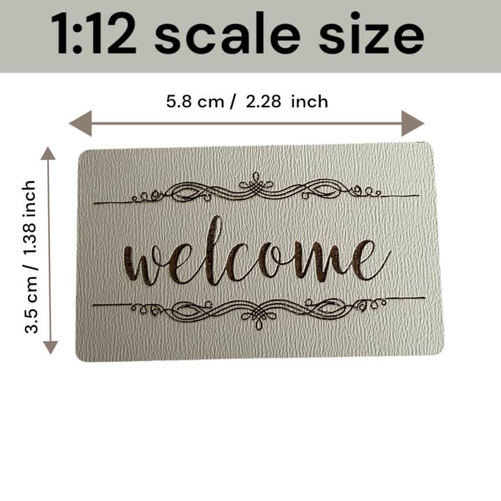 MB Cordas - Wholesale Doll accessory kit – Kids - 1:6 Dollhouse Doormat Miniature Rug Floor 1:12 scale Mat1