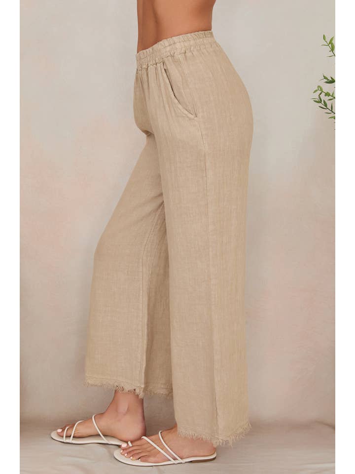 MILIO MILANO - Wholesale Pants - Women's - ITALIAN LINEN PANTS WITH RAW HEM (12282/154012/154102)18