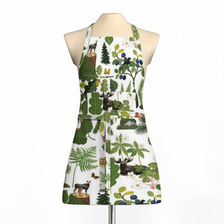 Bosleven Groen Schort Met Zak voor wholesale door Arvidssons Textil