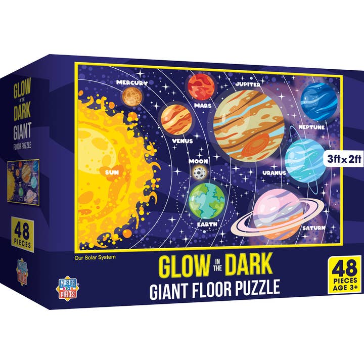 Glow in the Dark - Our Solar System 48 Piece Floor Puzzle for wholesale by Masterpieces Puzzles