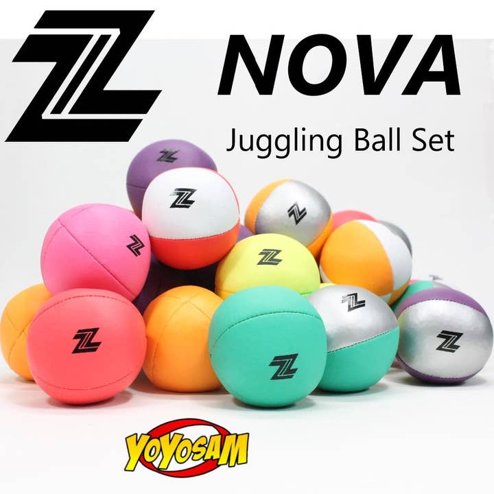 Zeekio Nova Juggling Ball Set - Stretch Bean Bag 4 Panel 120g Ball - Set of 3 Balls Zeekio for wholesale by YoYoSam Wholesale
