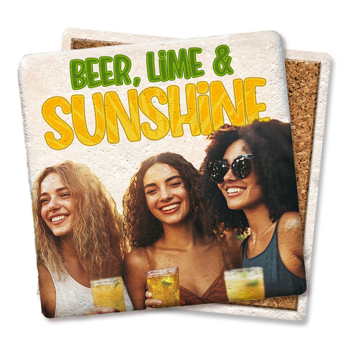 Tipsy Coasters & Gifts - Wholesale Coasters - Coaster Beer Lime & Sunshine2