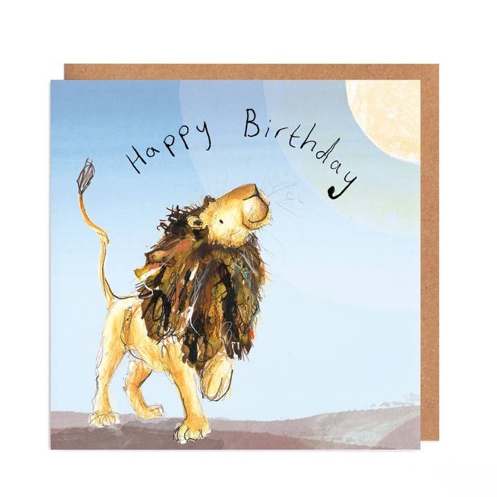 Arlo the Lion Sunshine Birthday Card for wholesale by Catherine Rayner Trading Ltd