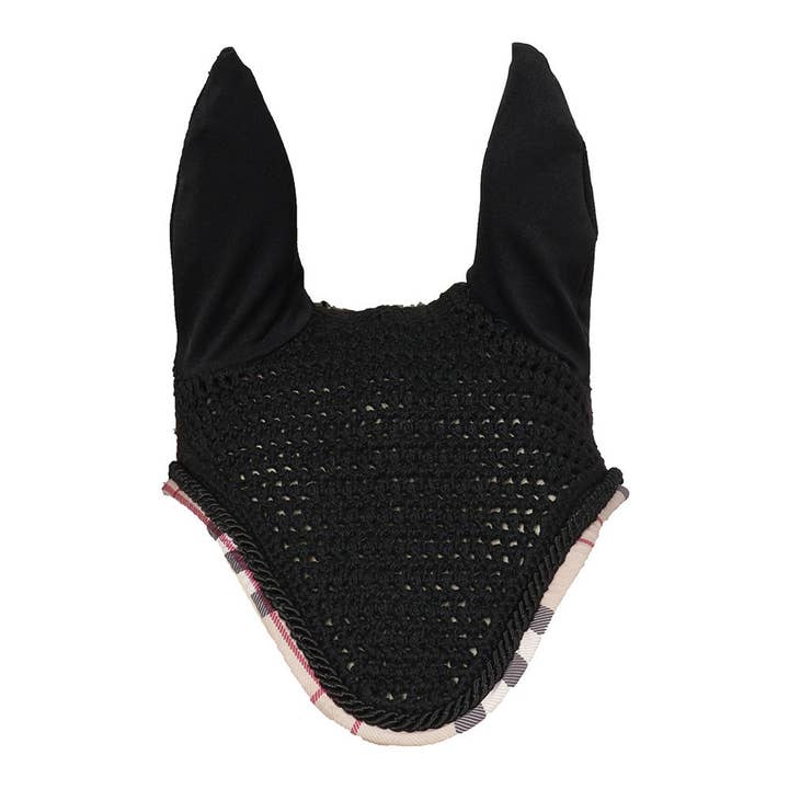 Dapplebay Holiday Plaid Pony Fly Veil-Tan for wholesale by Dapplebay