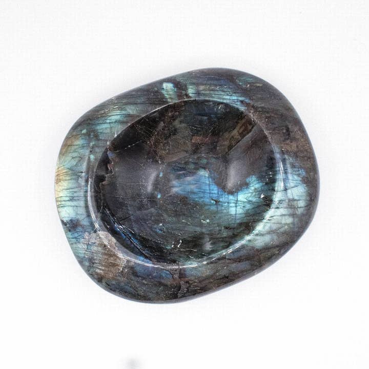 Tiny Rituals - Wholesale Spiritual Stone/Crystal - Genuine Labradorite Blue Flame Bowl - 1 of a Kind6