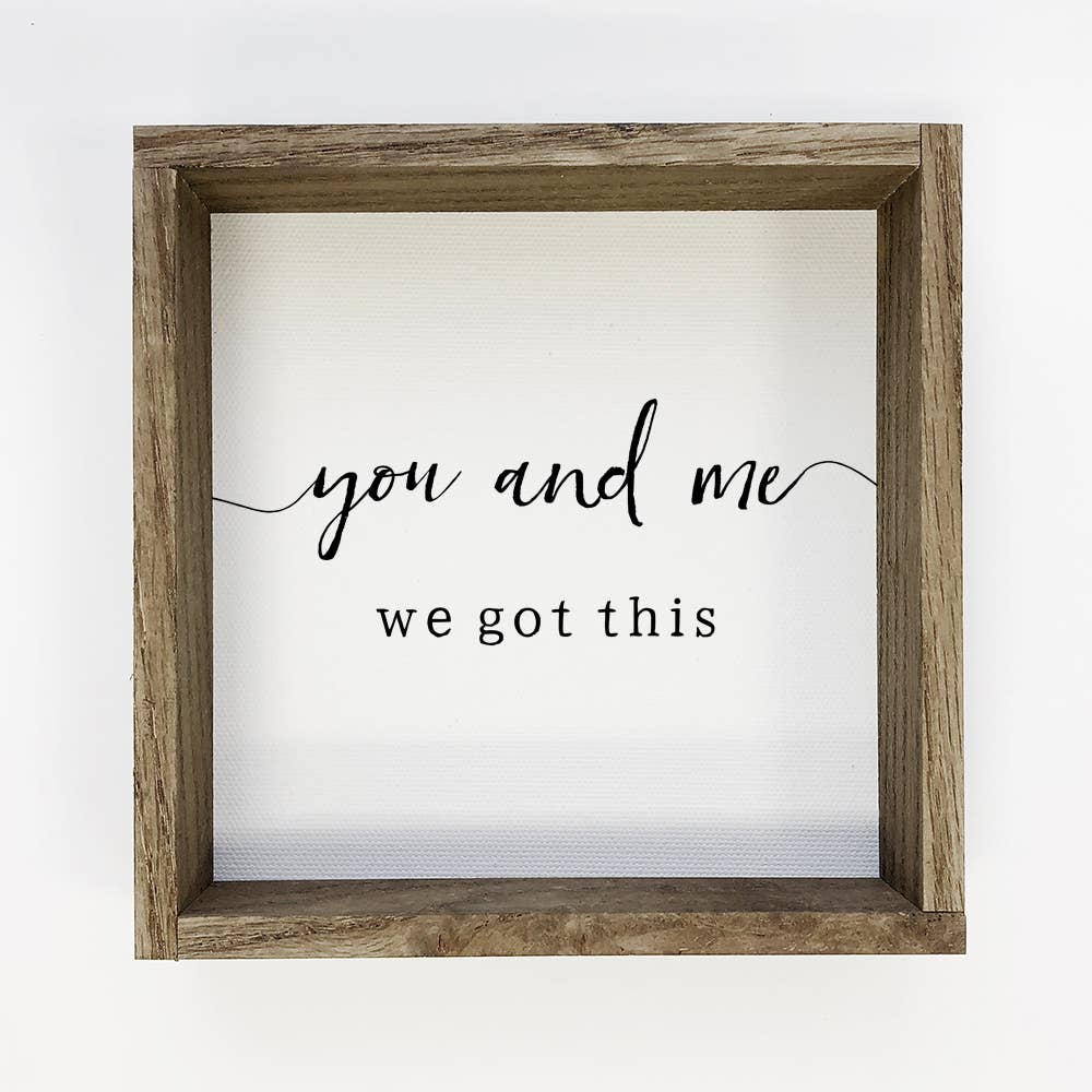 Hangout Home - Vente Pancarte - Panneau Word You and Me We Got This - Joli couple - Word Art0