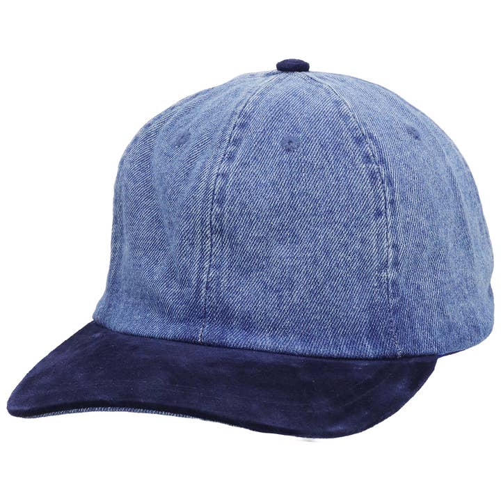 Cap Zone โ wholesale Baseball cap โ Women's โ Denim Vegan Suede Slight Curved Baseball Cap3