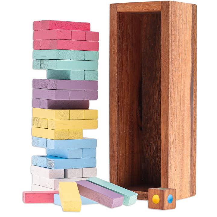 Novica Handmade Colorful Balance In Large Wood Puzzle for wholesale by NOVICA