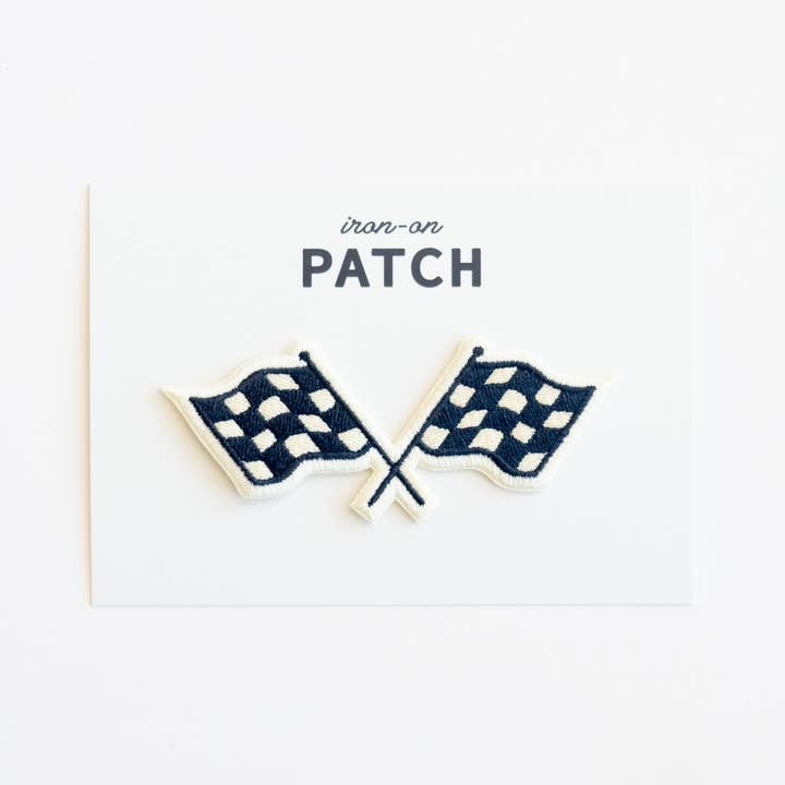 Union Made - Wholesale Patch - Racing Flags Embroidered Iron on Patch
