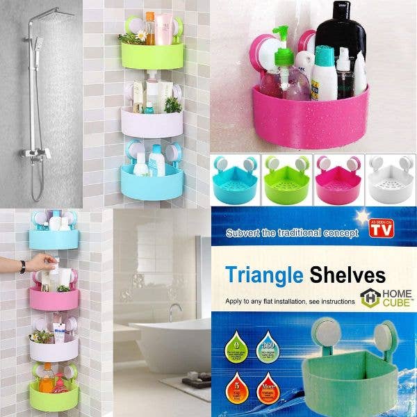 St. Louis Wholesale LLC - Wholesale Wall Mounted Shelf - As Seen On TV - Triangle Corner Shelf - Colors May Vary
