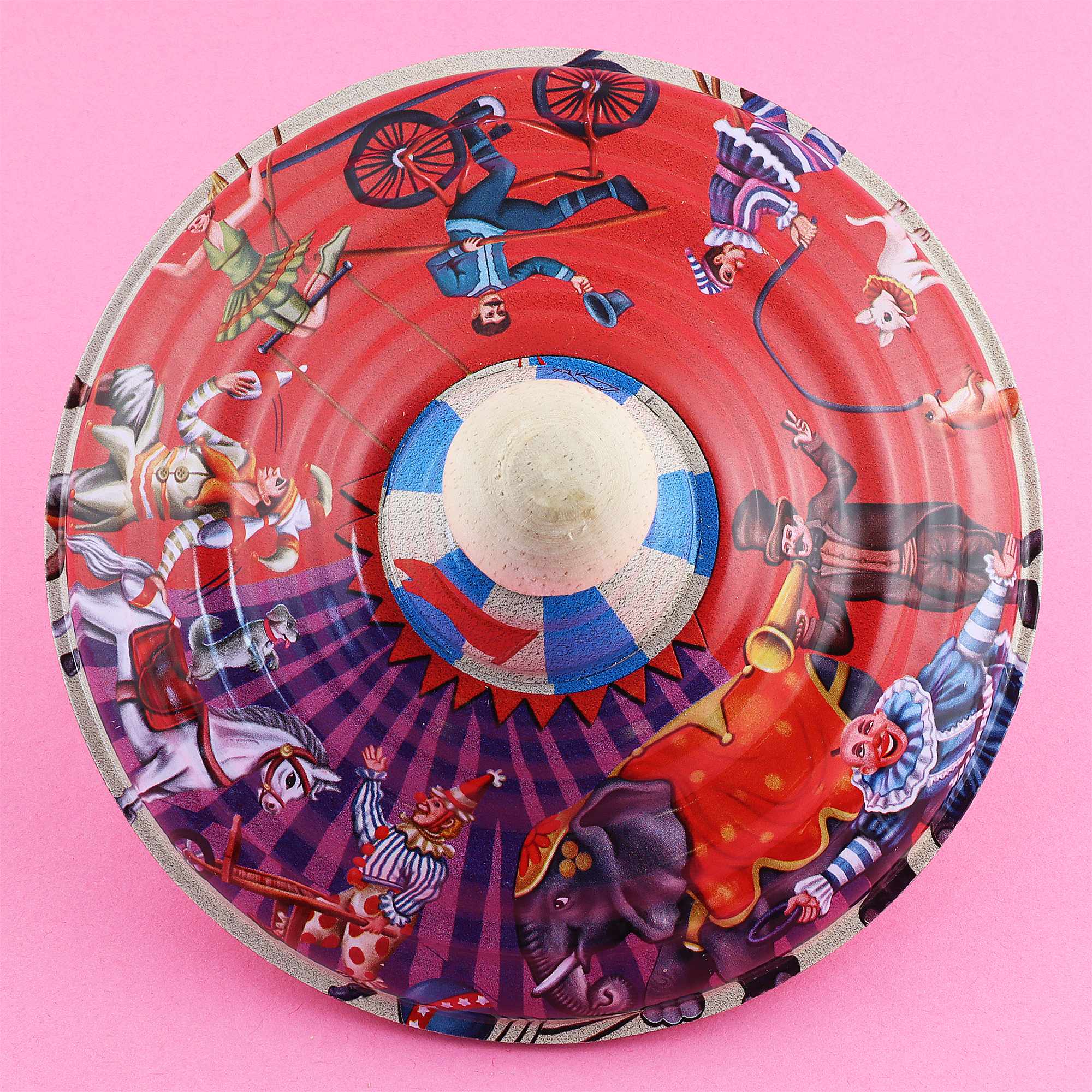 Tribal Trade GmbH – wholesale Decorative figurine – Tin toy gyro hum gyro pump gyro large red9