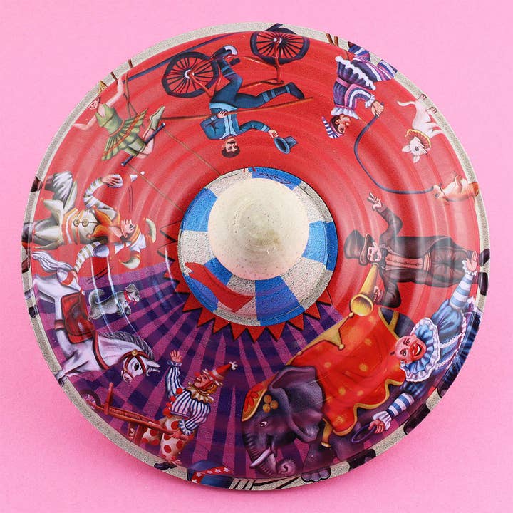 Tribal Trade GmbH – wholesale Decorative figurine – Tin toy gyro hum gyro pump gyro large red9