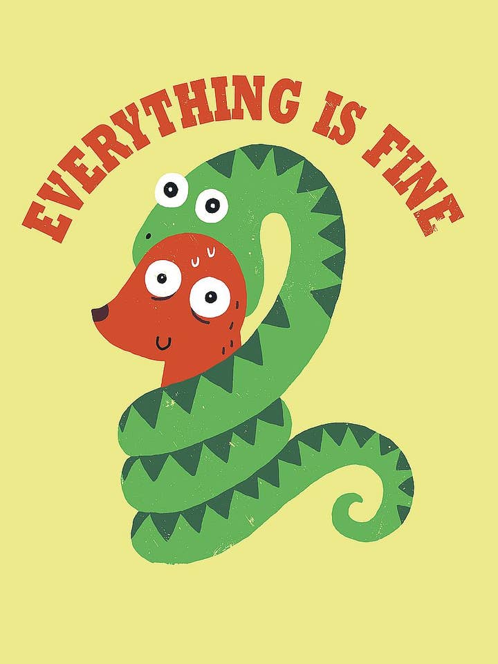 "Everything Is Fine" - Canvas Print Wall Decor for wholesale by Image Conscious, LLC