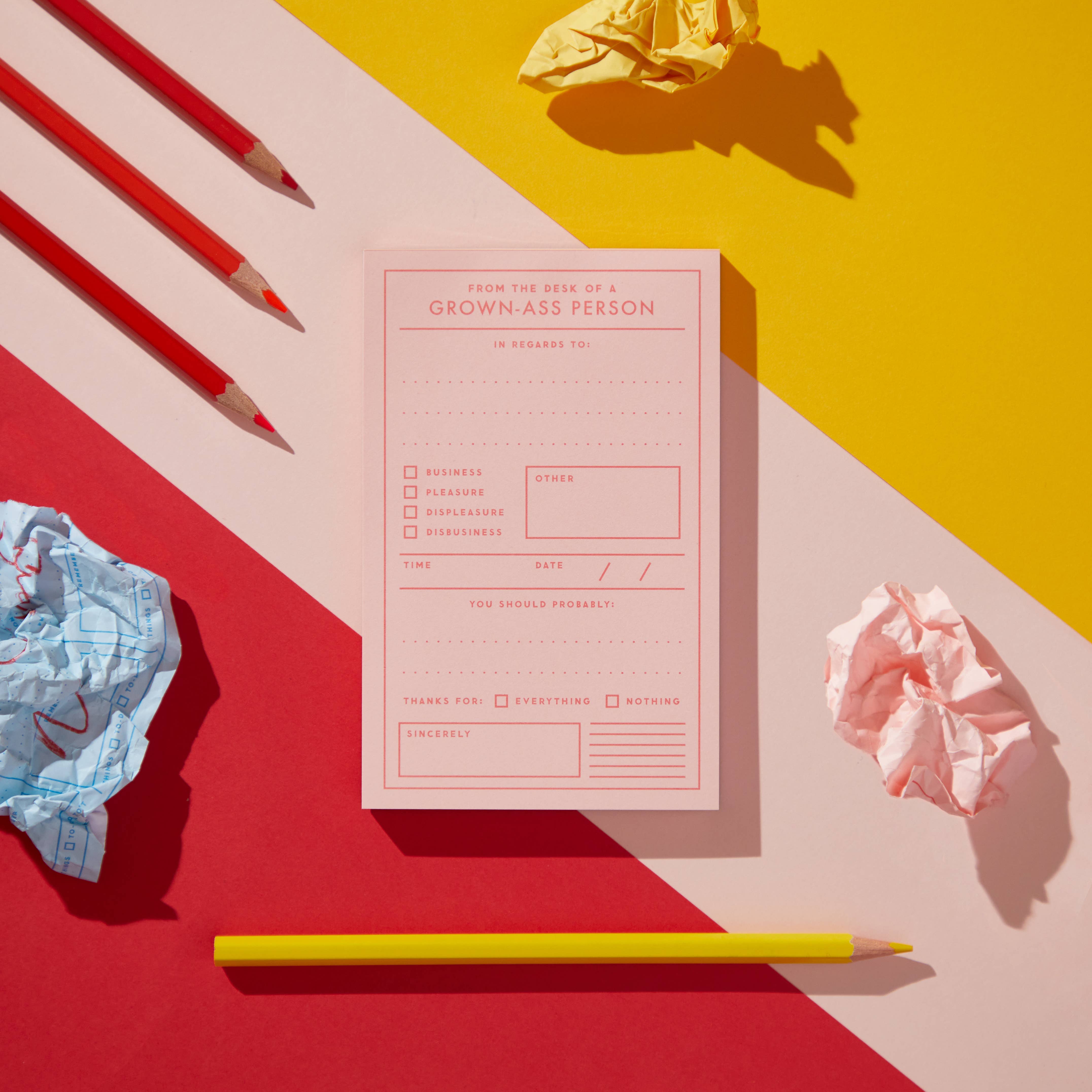 Chronicle Books - Wholesale Notepad - Brass Monkey Grown-ass Person Memo Pad1