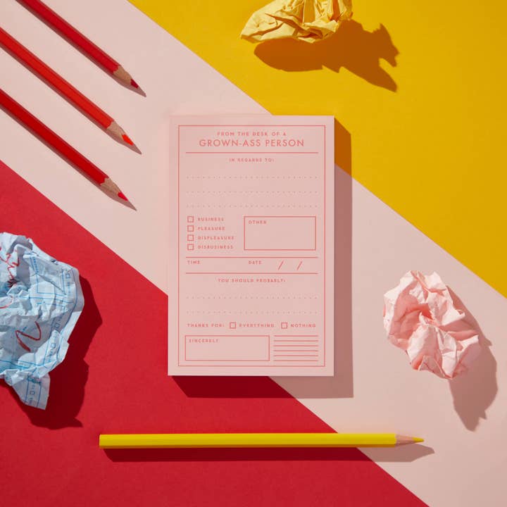 Chronicle Books - Wholesale Notepad - Brass Monkey Grown-ass Person Memo Pad1