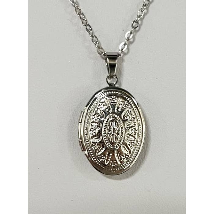 Colar de medalhão oval médio por atacado de Peaceful Village Inc.