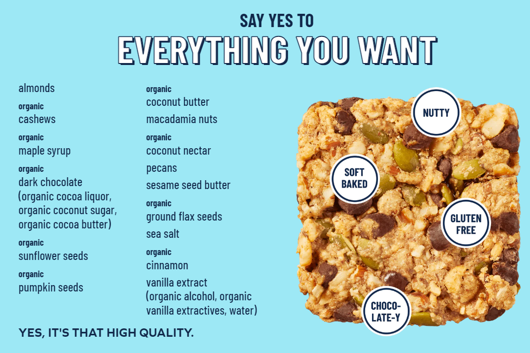 YES Bar® - Low Sugar Snack Bars - Wholesale Snack Bar - Dark Chocolate Chip MINI - Premium Real Food Snack Bar 2