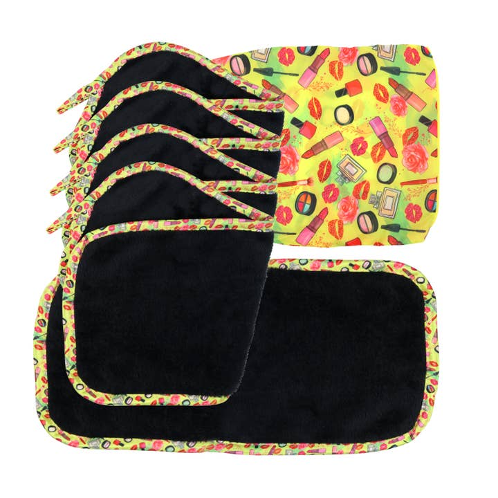 Makeup Eraser Towels - Set of 5/Box & Travel Bag (Lipstick) for wholesale by Arkwright Home