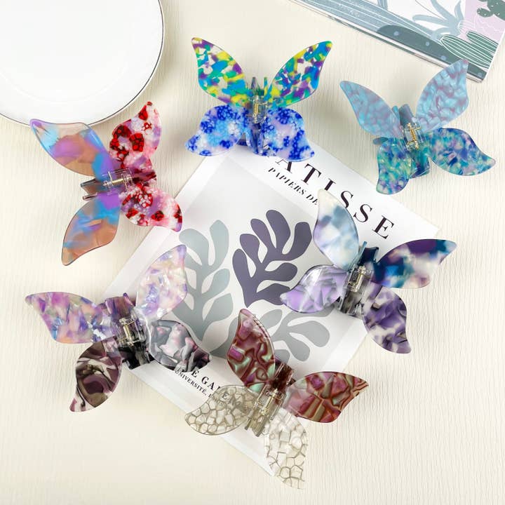 TheDivaSoap – wholesale Hair clip – Women’s – Acetate Butterfly Hair Claw Clip9