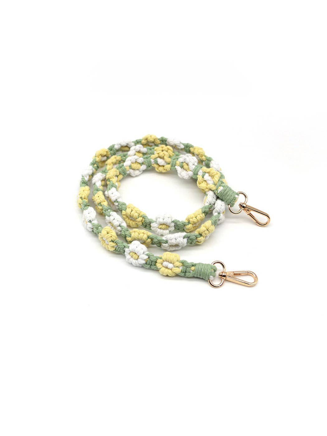 Funkyrel® Atzbranding Limited – Fita porta-chaves – Mulher por atacado – Koco - Fita de Telefone e Porta-chaves de Margarida em Croché6