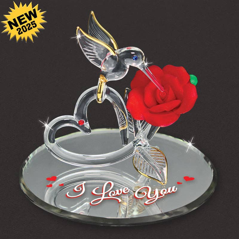 Glass Baron - Wholesale Decorative Figurine - P3 353-L: Humminbird of Love0