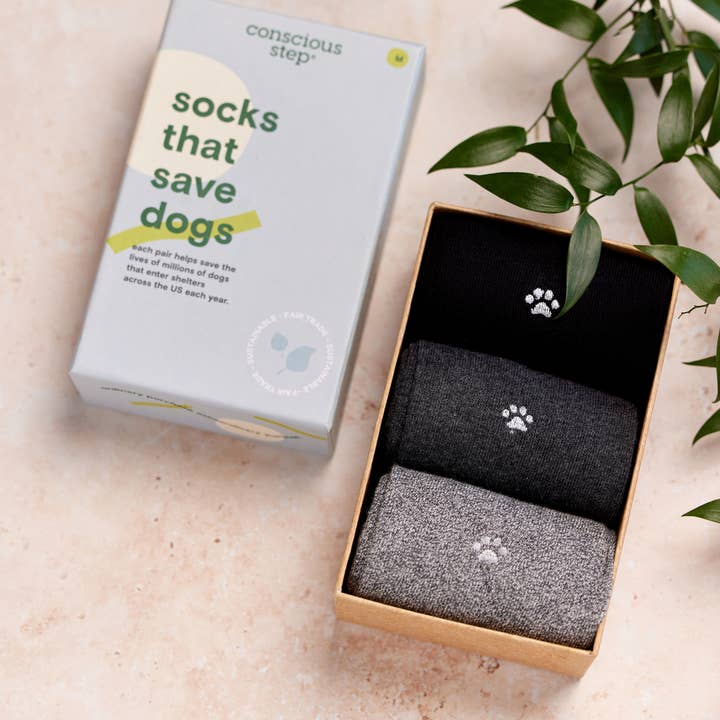Conscious Step - Wholesale Socks - Unisex - Boxed Set Socks that Save Dogs
