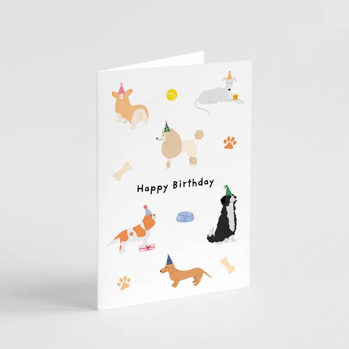 Popsy Press - Wholesale Birthday card - Party Pups Birthday Card - Dog-Themed Happy Birthday Card1