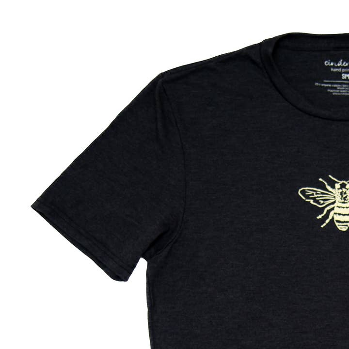 Cinder + Salt - Wholesale Screen Printed T-Shirt - Men's - Honey Bee Men's Eco-Modal Tee1
