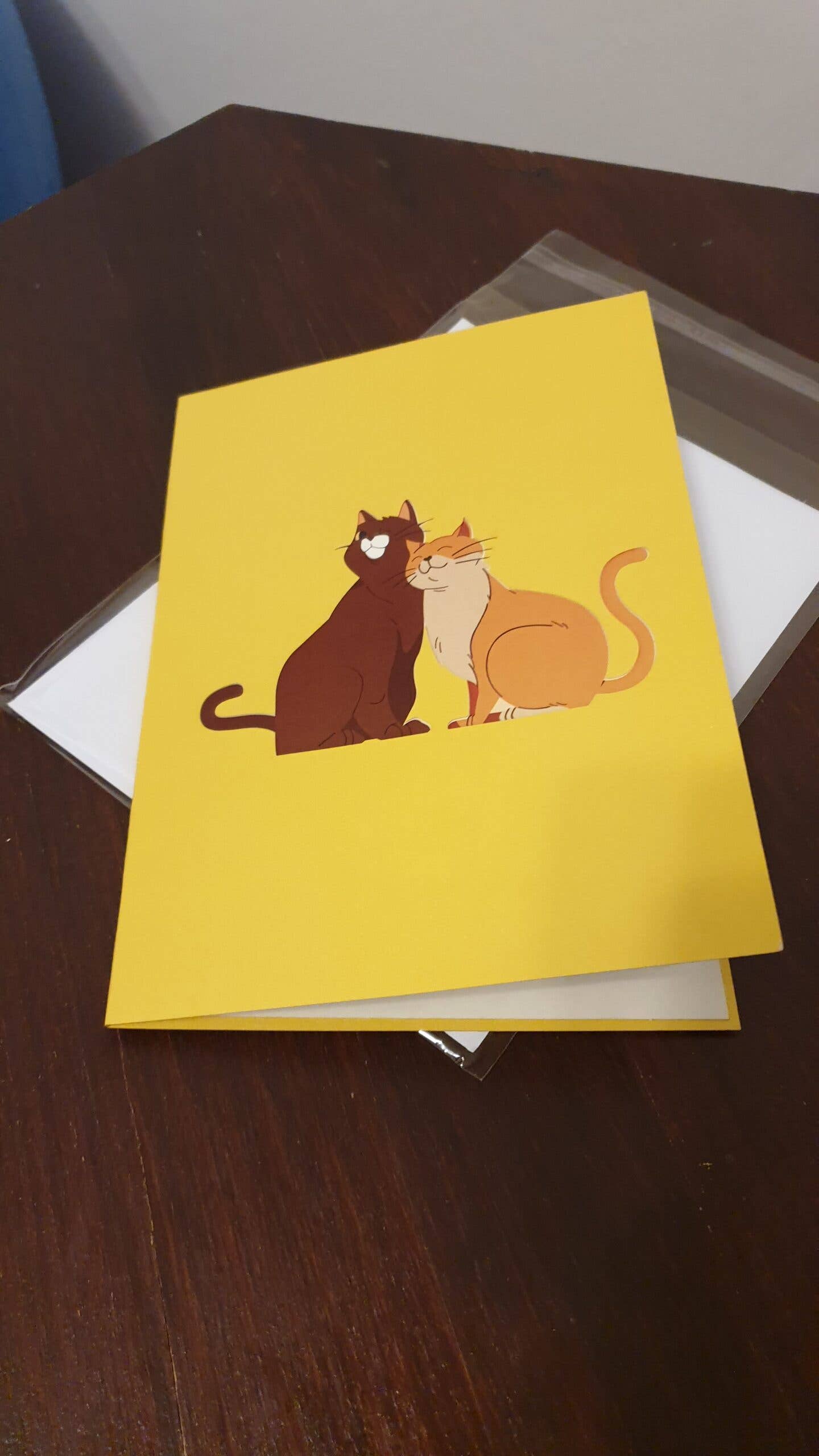 Papier Paradies - Wholesale Everyday Greeting Card - 3D Pop Up Cats Cuddling2