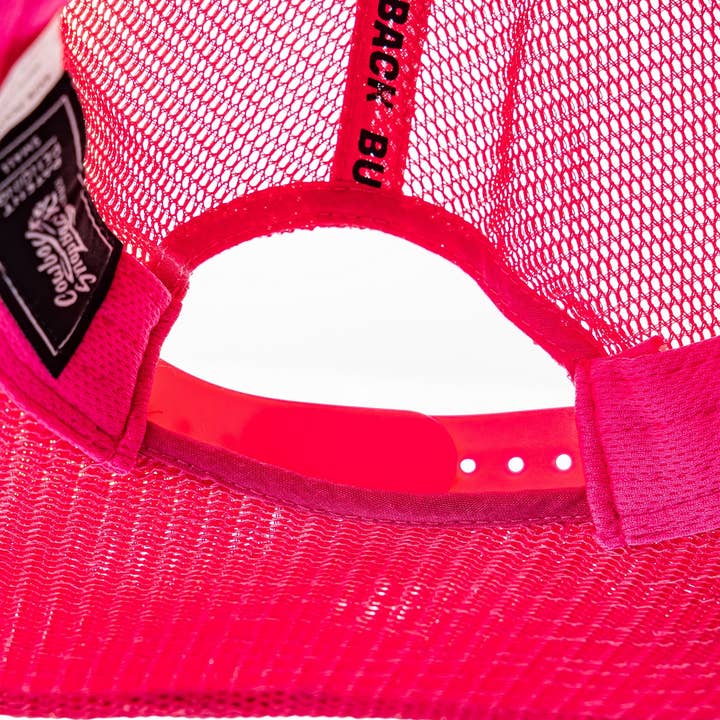 Cowboy Snapback - Wholesale Trucker Hat - Unisex - HOT PINK COWBOY SNAPBACK: 5 PANEL - BLANK6