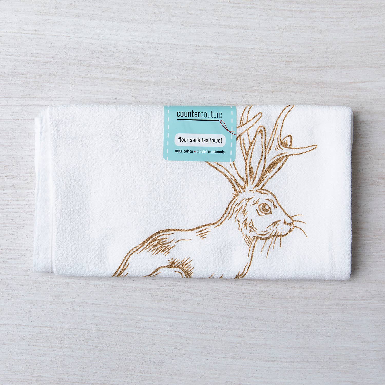 Counter Couture - Wholesale Tea Towel - Jackalope Kitchen Tea Towel | Flour Sack | USA Made1