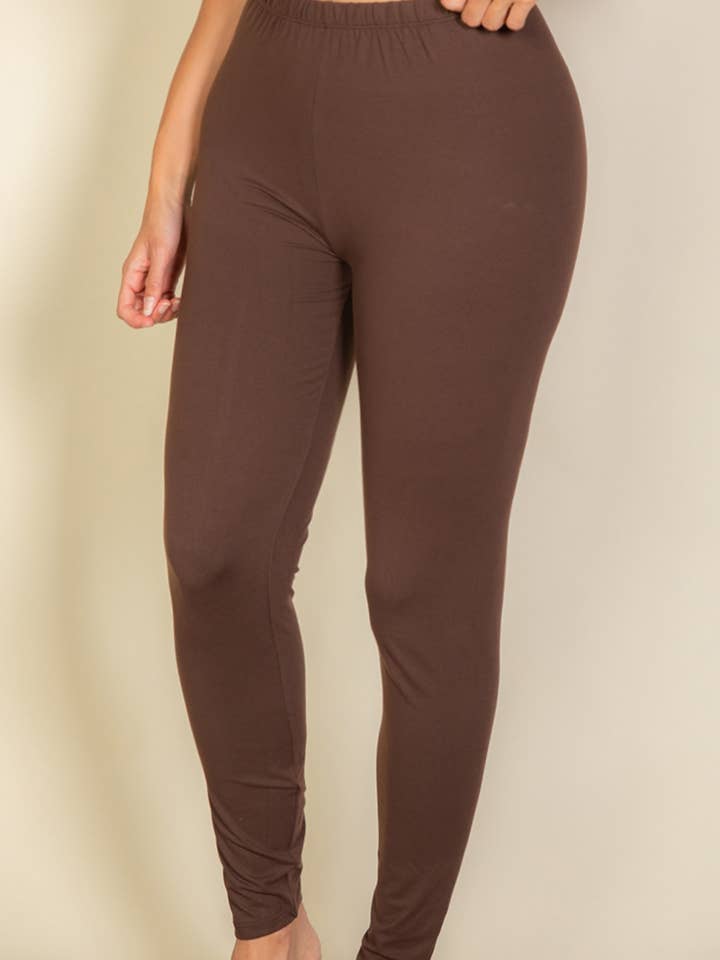 CAPELLA APPAREL - Wholesale Athletic/Lounge Leggings - Women's - Plus Basic Solid Leggings