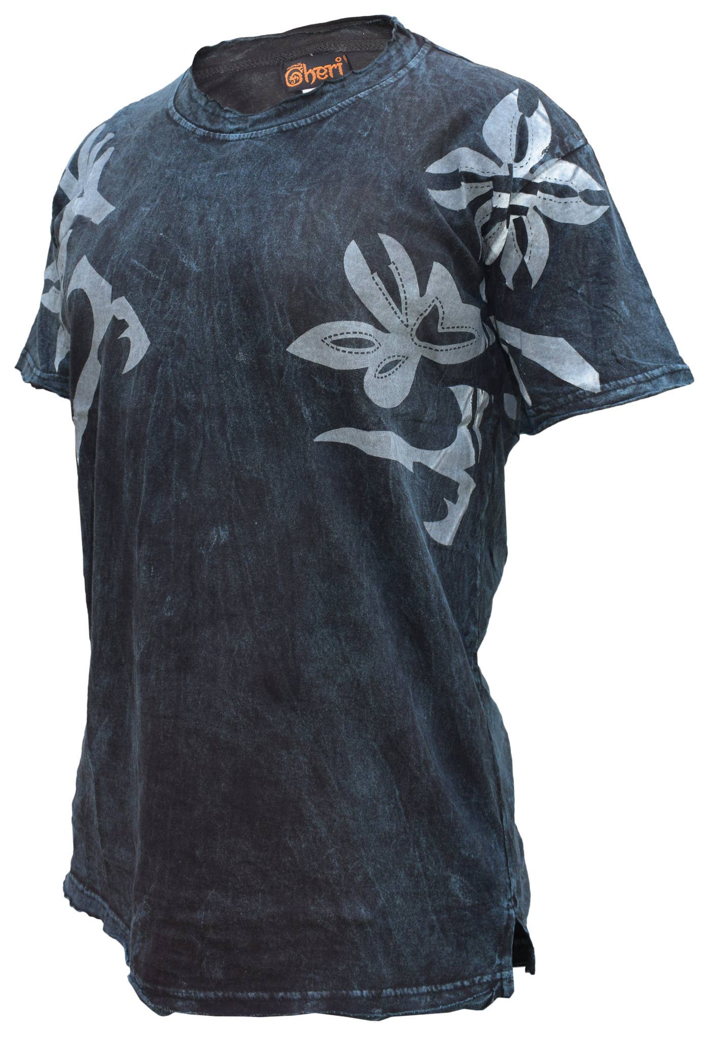 Gheri - Venta al por mayor Camiseta - Unisex - Camiseta de manga corta con dobladillo deshilachado, lavado a la piedra y acabado rugoso.4