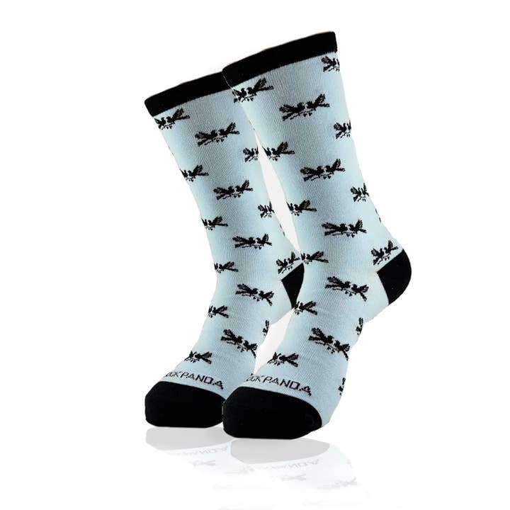 Chaussettes Silhouette d'Oiseaux Amoureux S'Embrassant de Sock Panda (Adulte Moyen) pour la vente par Sock Panda