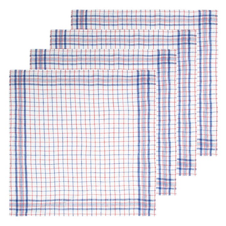 Bistro Napkin 20x20 - Blue & Red - Set of 4 for wholesale by Caravan Home