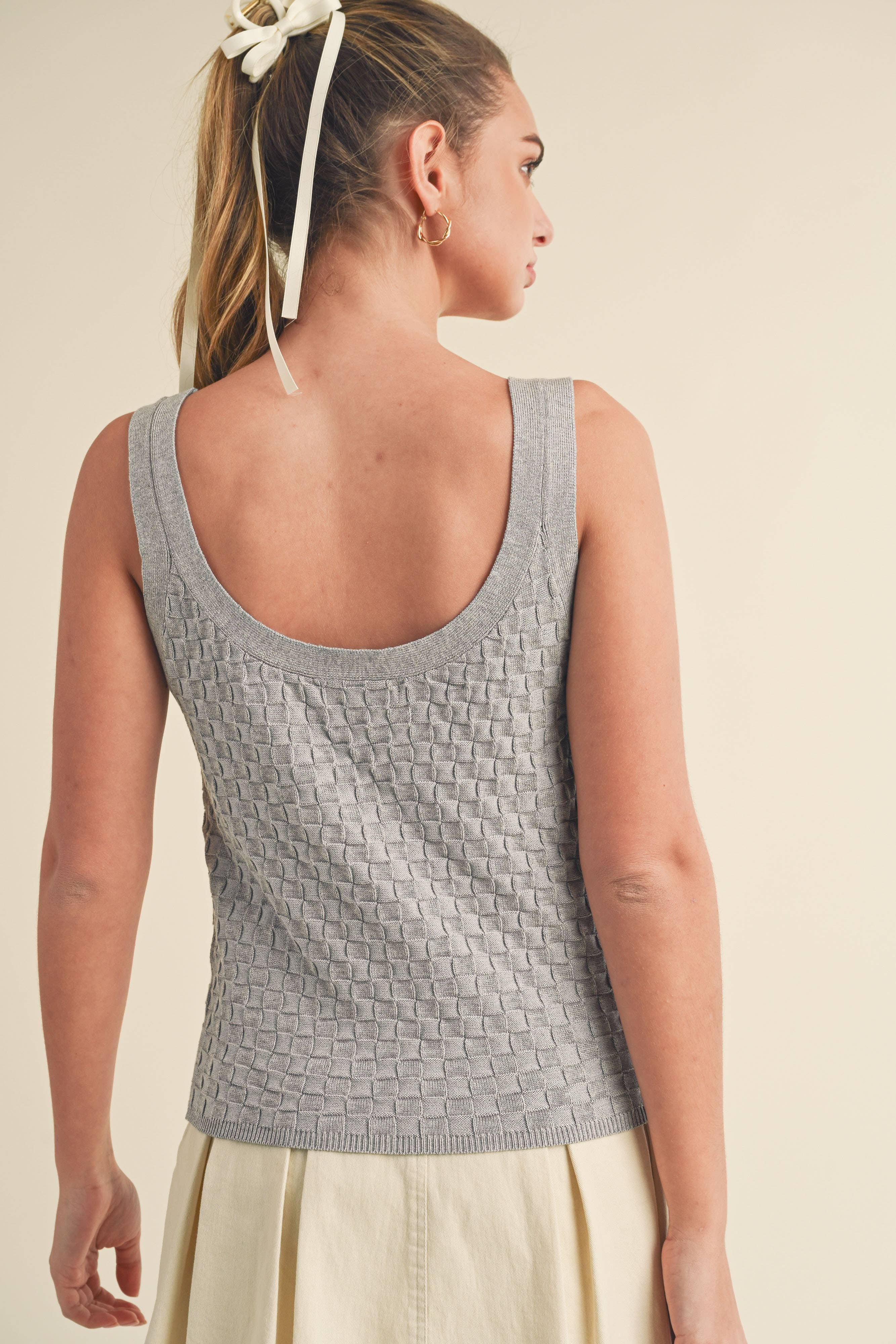 AEMI + CO – wholesale Linne (Tryckt) - Dam – 360BN Gull Knit Tank 124