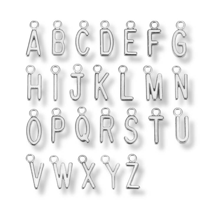 Initial Silver Charm for wholesale by Love, Paige Designs