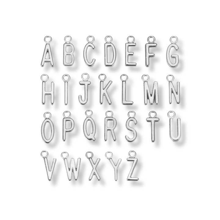 Initial Silver Charm for wholesale by Love, Paige Designs