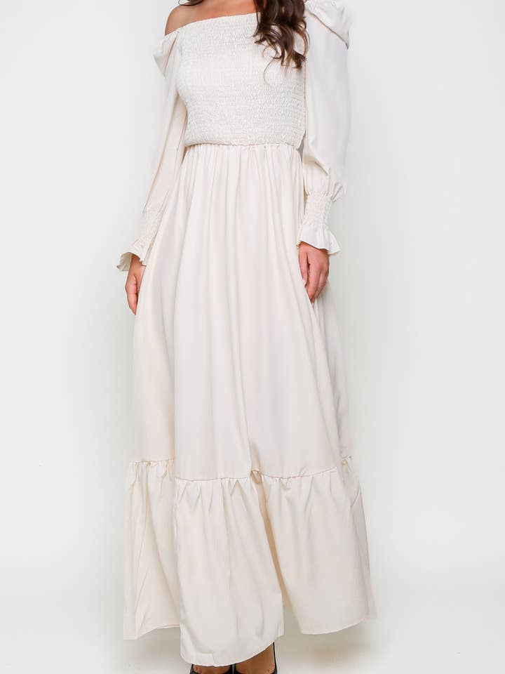 Flarix - Wholesale Dress - Women's - Smocked Square Neck Maxi Dress25