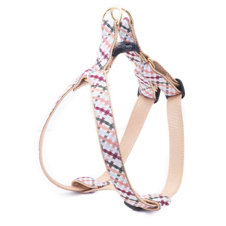 Wickford Gingham Dog Harness for wholesale by Up Country, Inc.