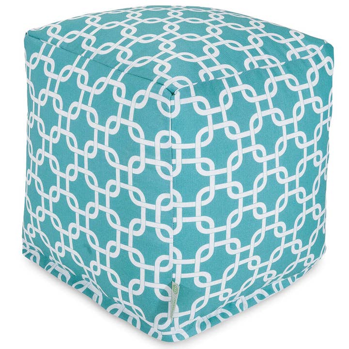 Majestic Home Goods Teal Links Cube for wholesale by Majestic Home Goods