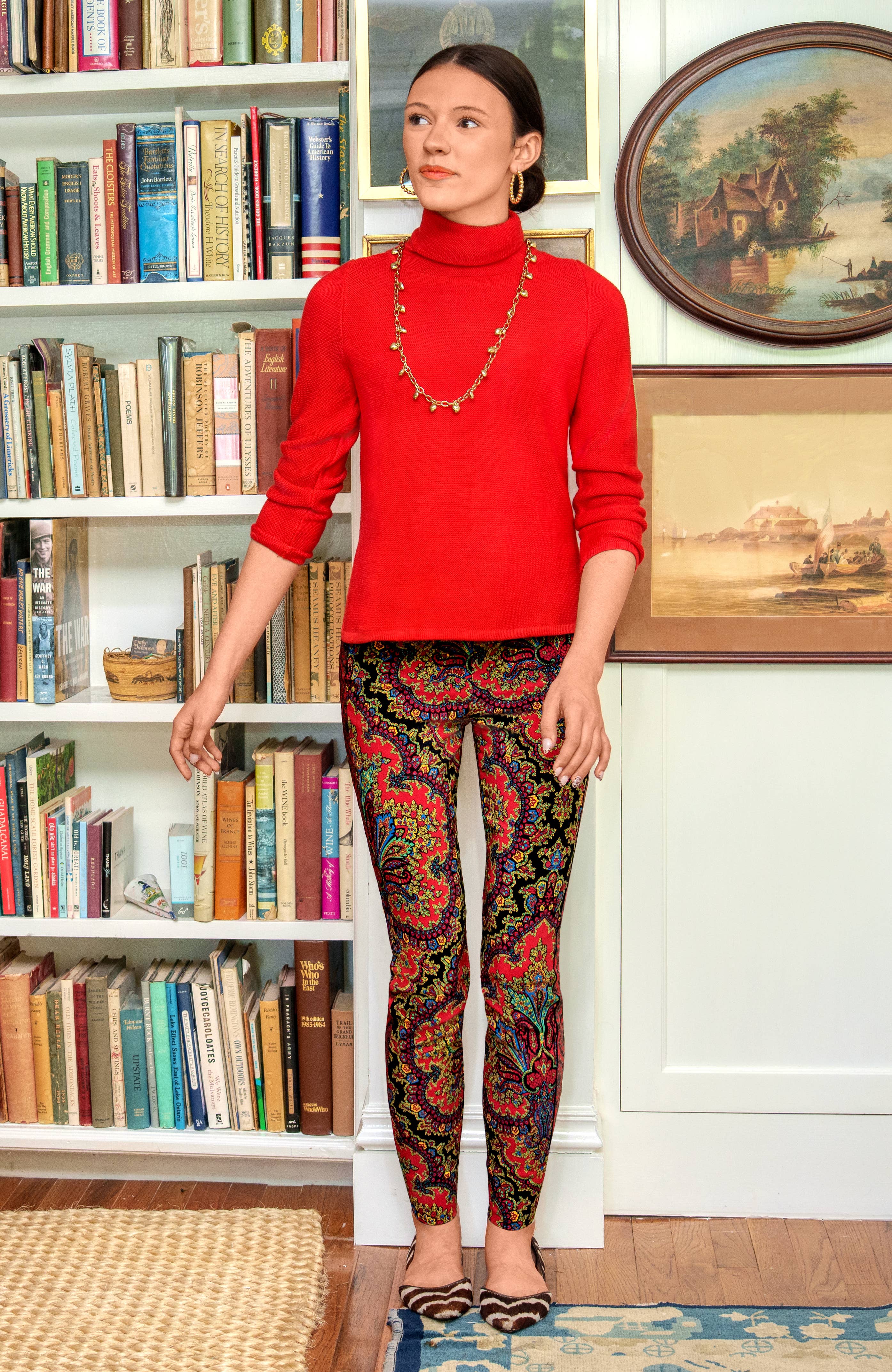 Gretchen Scott LLC – Großhandel Hose – Damen – Gripeles Pull-On-Hose - Leidenschaft Paisley10