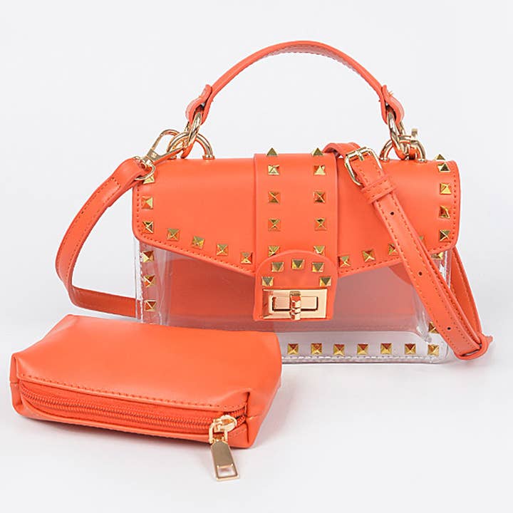 3AM BY H&D ACCESSORIES - Wholesale Clutch bag – women's - Studded See Through Clutch10